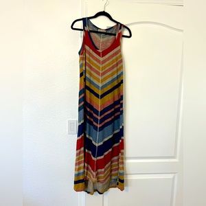 Anthropologie Cotton Chevron Dress Size Small